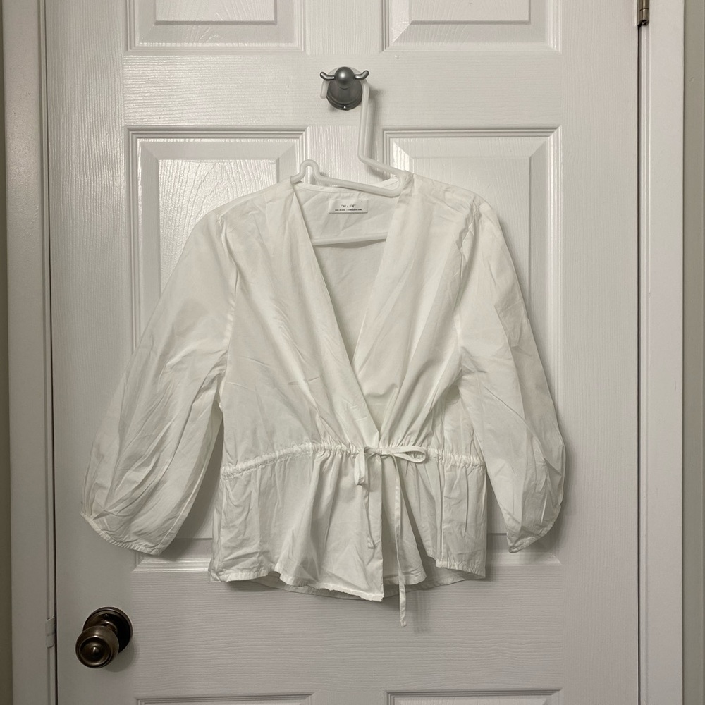 Oak + Fort White Women's Wrap Top
